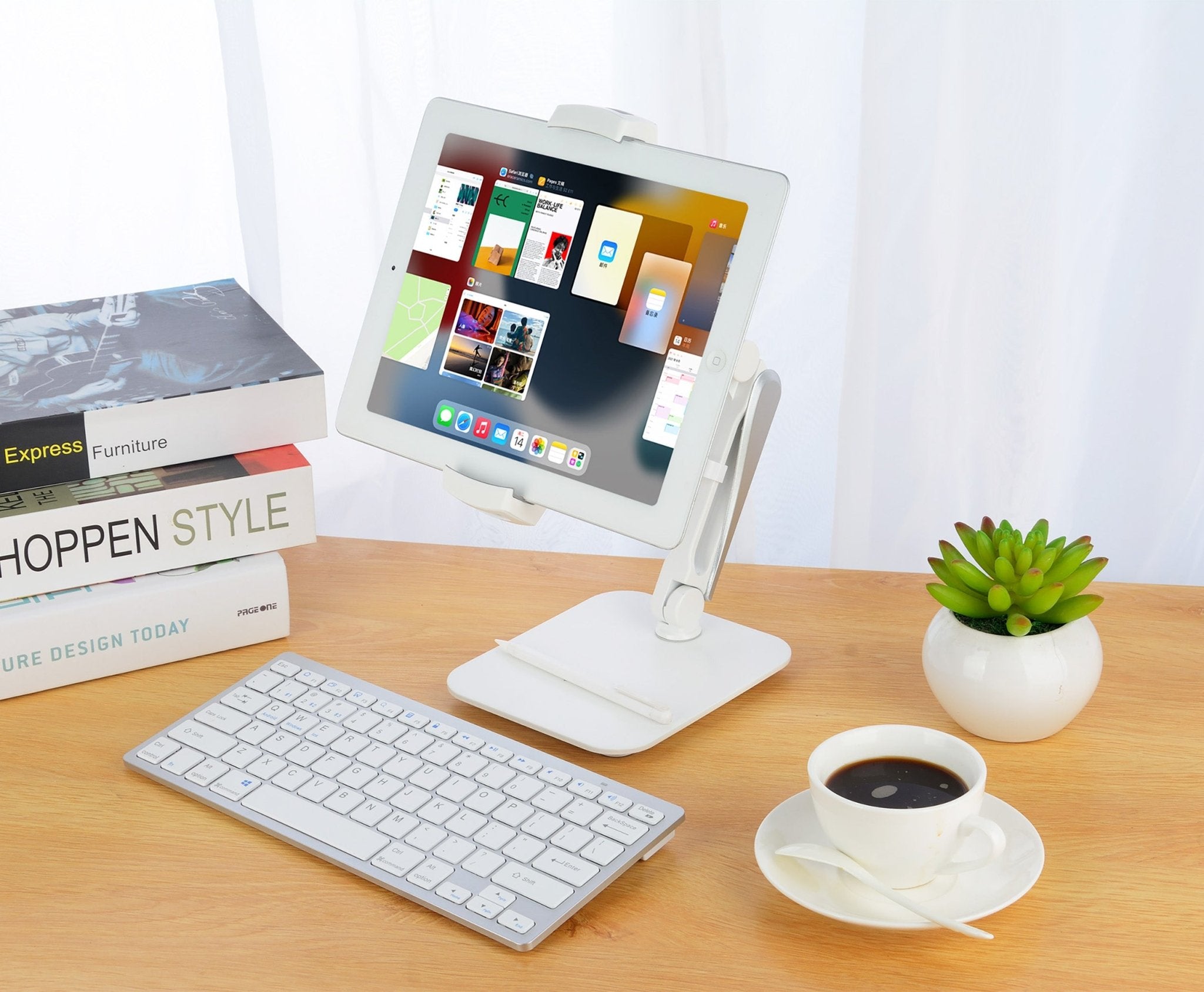 Imagen de Electrónica Soporte Tablet en color Blanco de Meishida